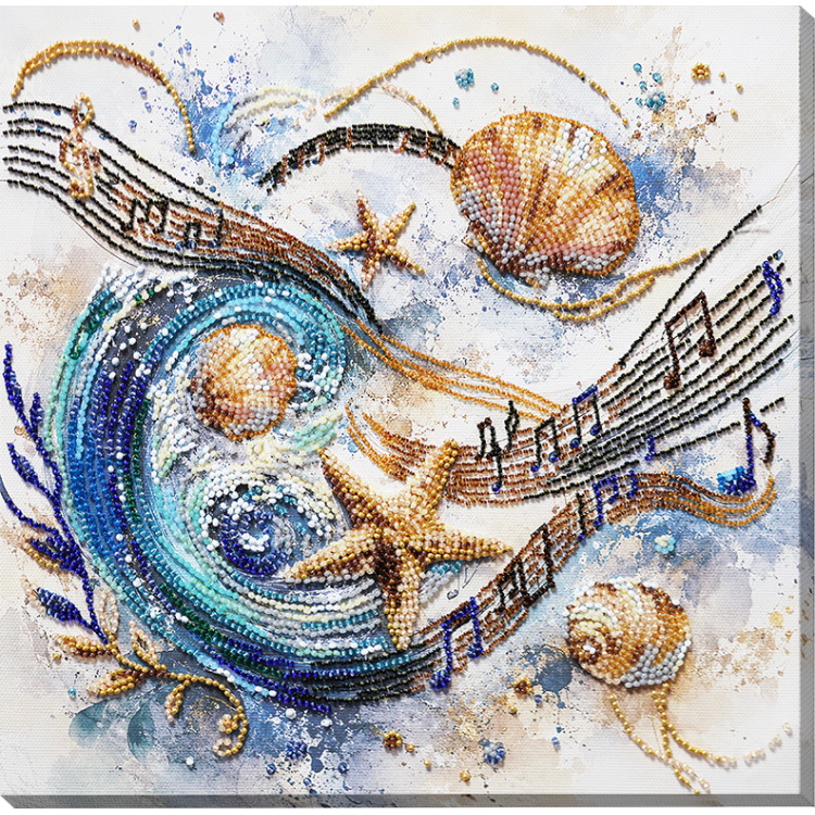 Hauptperlenstickerei-Set "Meeres-Sonate" 25 x 25 cm AAB-992