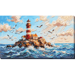 Hauptperlenstickset "Leuchtturm über den Wellen" 20 х 36 cm AAB-989