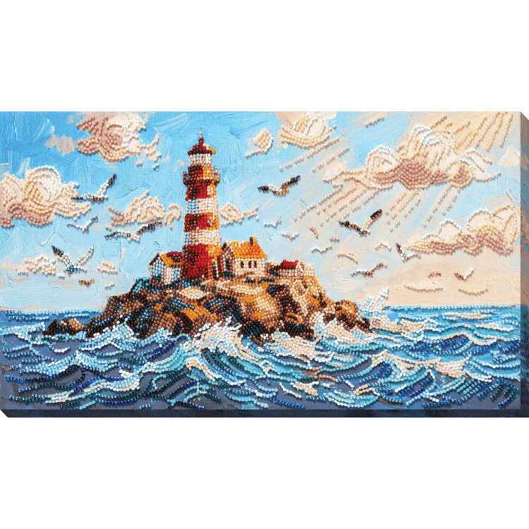 Hauptperlenstickset "Leuchtturm über den Wellen" 20 х 36 cm AAB-989