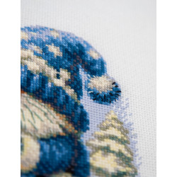 Cross stitch kit "Snowy Gnome" 20x20 cm SRA1045
