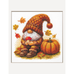 Cross stitch kit "Harvest Gnome" 20x20 cm SRA1044