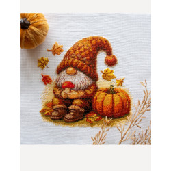 Cross stitch kit "Harvest Gnome" 20x20 cm SRA1044