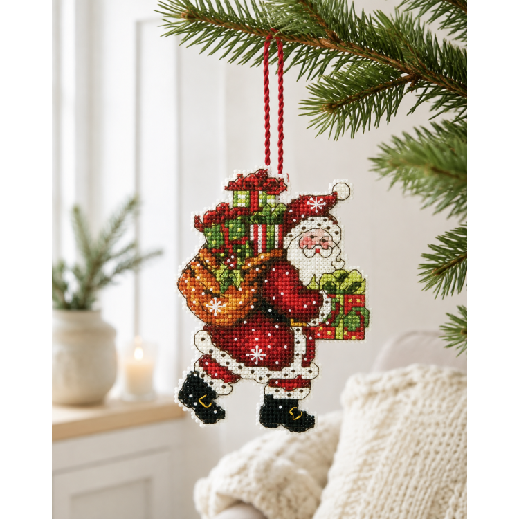 Santa and Bag Ornament D70-08912