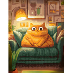 Diamond Painting kit with subframe "At home" 30x40 cm VA891