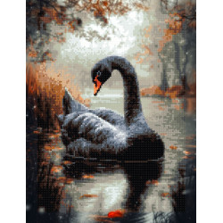 Diamond Painting kit with subframe "Swan" 30x40 cm VA894