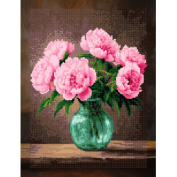Diamond Painting kit with subframe "Peonies" 30x40 cm VA899