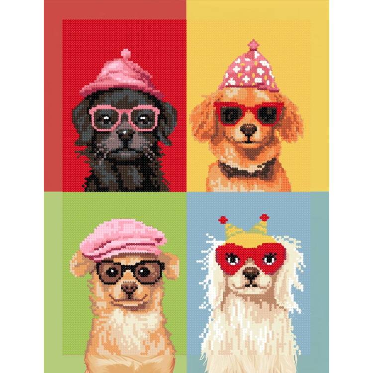 Diamond Painting kit with subframe "Friends" 30x40 cm VA906
