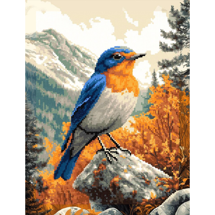 Diamond Painting kit with subframe "Bird" 30x40 cm VA907