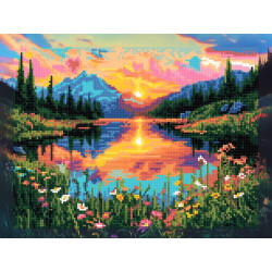 Diamond Painting kit with subframe "Lake" 30x40 cm VA908