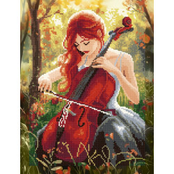 Diamond Painting kit with subframe "Cello" 30x40 cm VA910
