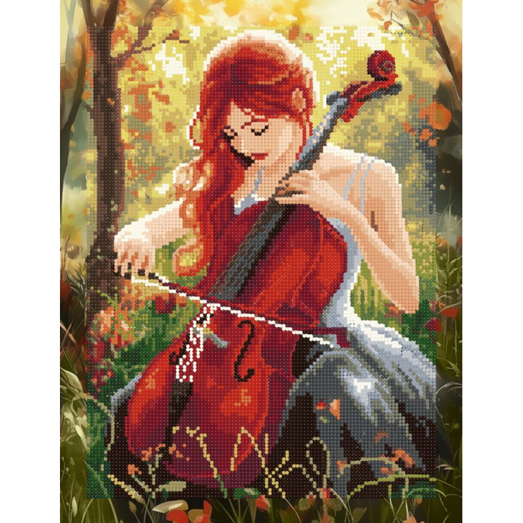 Diamond Painting kit with subframe "Cello" 30x40 cm VA910