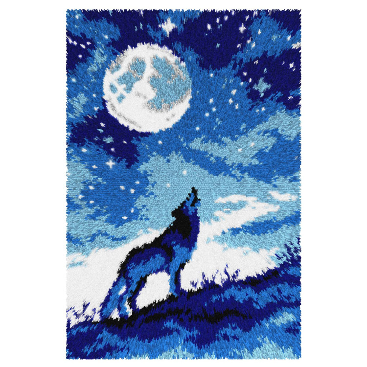 Latch-hook rug kit "Wolf at night" 50 x 74,5 cm SA4270