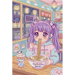 Cross stitch kit "Ramen Day" 18x27 cm L10-016