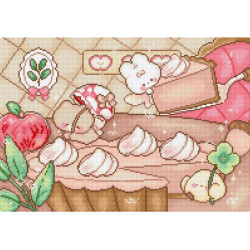Kreuzstichset "Pumpkin Pie Chase" 32x22 cm LI10-013