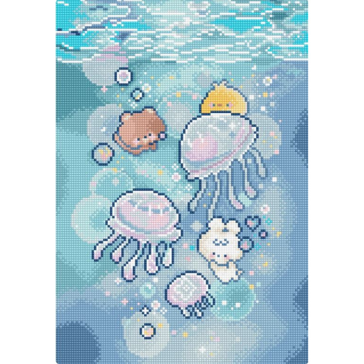 Cross stitch kit "Jellyfish Dance" 18x26 cm LI10-009