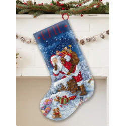 Cross stitch kit "Silent Night Gift Stocking" 23x30 cm L10-001
