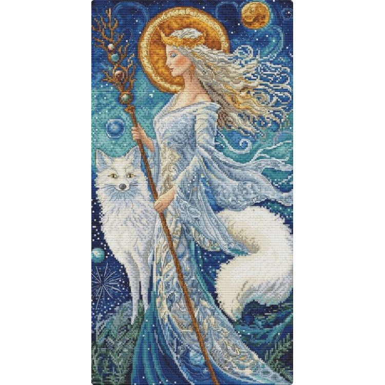 Cross stitch kit "Goddess of the Winter" 36x19 cm LI57-00