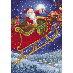 Kreuzstich-Set "Weihnachtsschlitten" 24x35 cm LI60-00