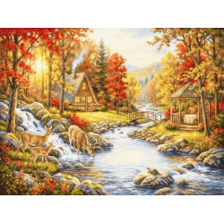 Cross Stitch Kit "Autumn Haven" 46.5x35 cm SB736