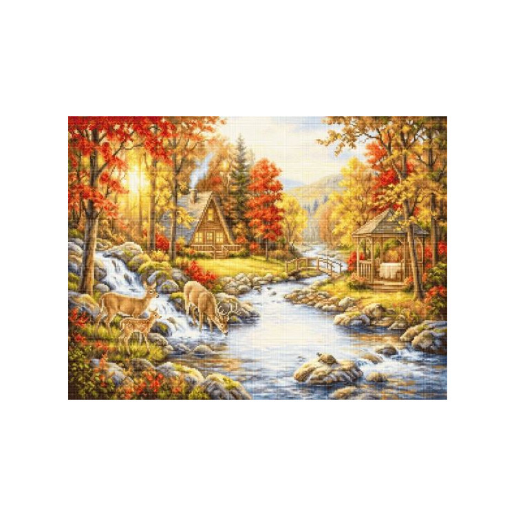 Kreuzstich-Set "Herbsthaven" 46,5x35 cm SB736