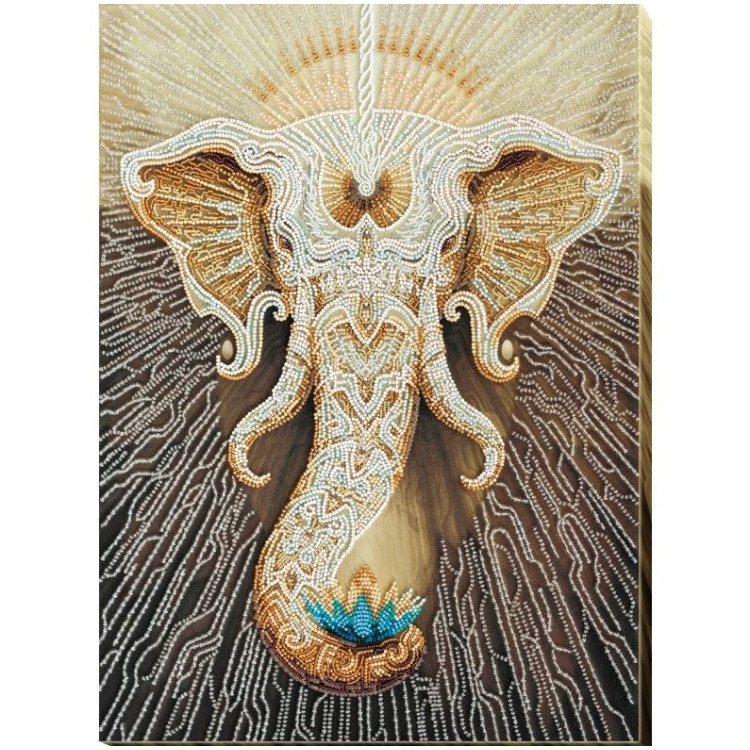 Perlenstickerei-Set auf Kunstleinwand "Weiß" 31 х 43 cm AAB-681