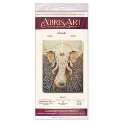 Perlenstickerei-Set auf Kunstleinwand "Weiß" 31 х 43 cm AAB-681