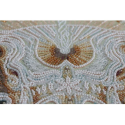 Perlenstickerei-Set auf Kunstleinwand "Weiß" 31 х 43 cm AAB-681