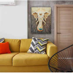 Perlenstickerei-Set auf Kunstleinwand "Weiß" 31 х 43 cm AAB-681