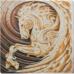 Bead Embroidery Kit on Art Canvas "Pegasus" 30 х 30 cm AAB-657
