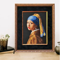 Набор для вышивания крестиком "Девушка с жемчужной серёжкой" 30x40 cm SR2373