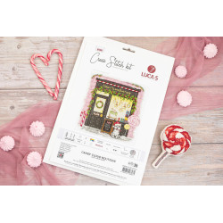 Cross Stitch Kit "Candy Cloud Boutique" 26x26 cm SB1447