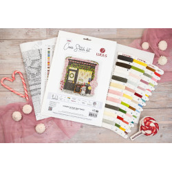 Cross Stitch Kit "Candy Cloud Boutique" 26x26 cm SB1447