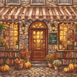 Cross stitch kit  "Books and Coffee" AVA-P130