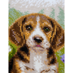 Cross stitch kit "Meadow Pup" 20x20 SRA1048