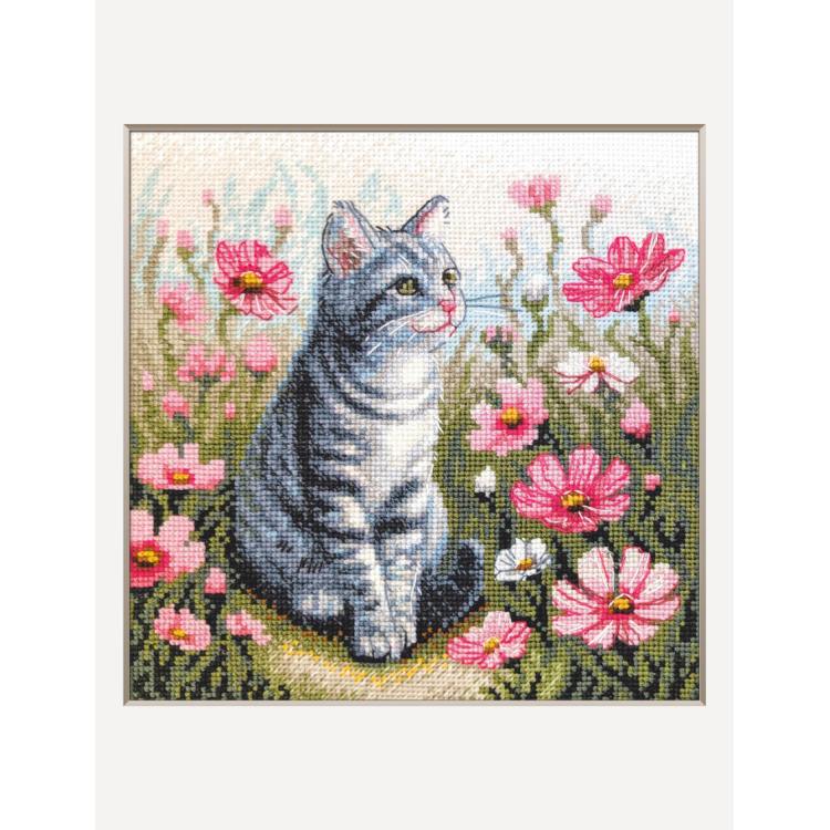 Cross stitch kit "Garden Whiskers" 20x20 SRA1041