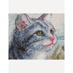 Cross stitch kit "Garden Whiskers" 20x20 SRA1041