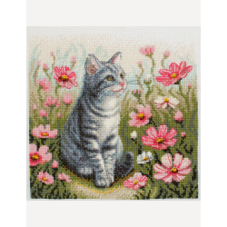 Cross stitch kit "Garden Whiskers" 20x20 SRA1041