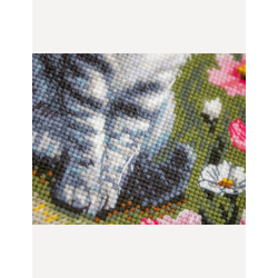 Cross stitch kit "Garden Whiskers" 20x20 SRA1041