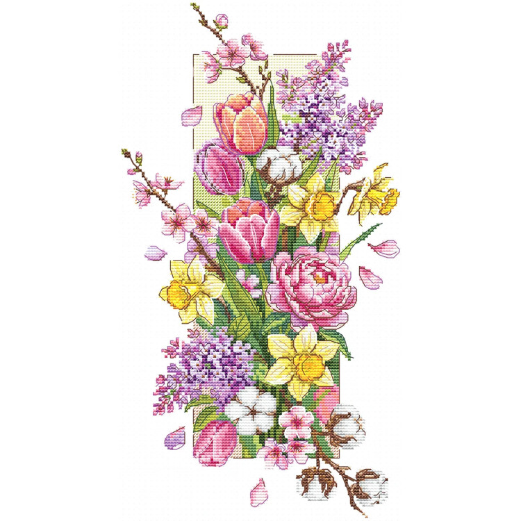 Cross stitch kit "Waltz of the Flowers" 16 х 27,5 cm SANV-58