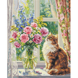 Cross stitch kit "A cozy afternoon" 21,5 х 28 cm SANU-12
