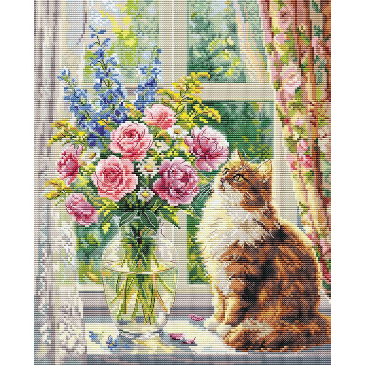 Cross stitch kit "A cozy afternoon" 21,5 х 28 cm SANU-12