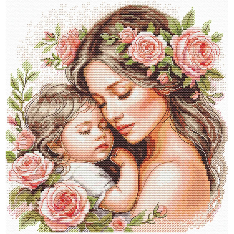 Cross stitch kit "Mom's hugs" 21,5 х 22 cm SANM-47
