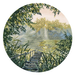 Cross stitch kit "The silence of dawn" 25×25 cm S1752