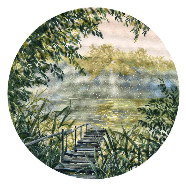Cross stitch kit "The silence of dawn" 25×25 cm S1752