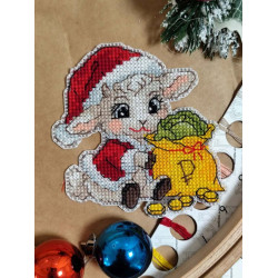 Cross stitch kit "Magnet. Little sheep" 9×9 cm S1751