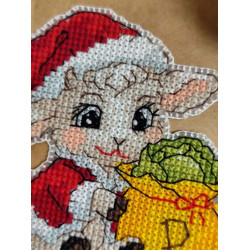 Cross stitch kit "Magnet. Little sheep" 9×9 cm S1751