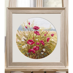 Cross stitch kit "Crimson Whisper" 25×25 cm S1747