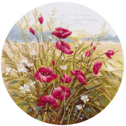 Cross stitch kit "Crimson Whisper" 25×25 cm S1747