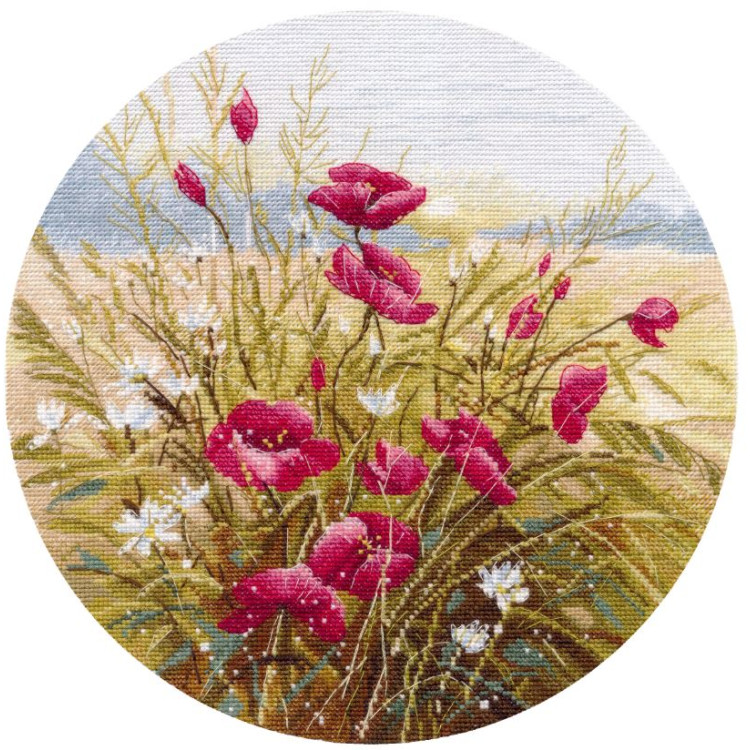 Cross stitch kit "Crimson Whisper" 25×25 cm S1747