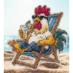 Cross stitch kit "Magnet. Beach relaxation" 8,6×9,3 cm S1745